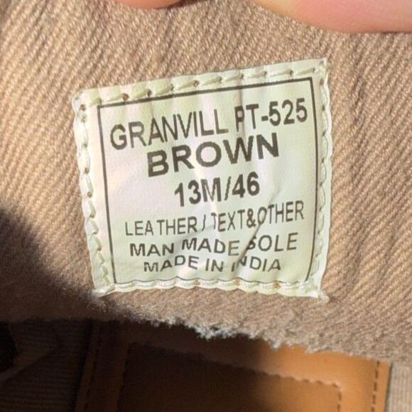 Crown Vintage Granville Brown Leather & Suede Chukka Boots Men’s 13M Side Zip